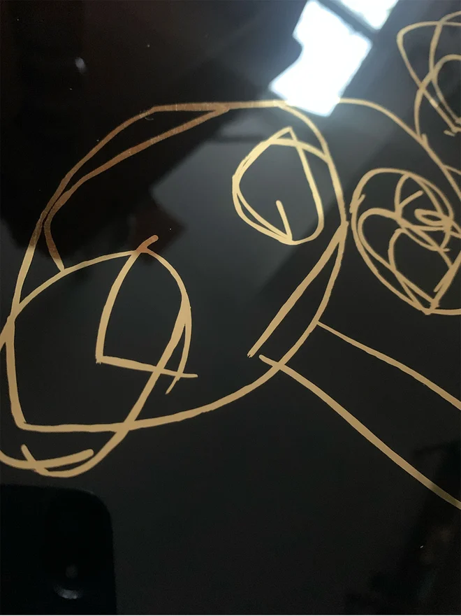 childrens drawings gold leaf gilded framed