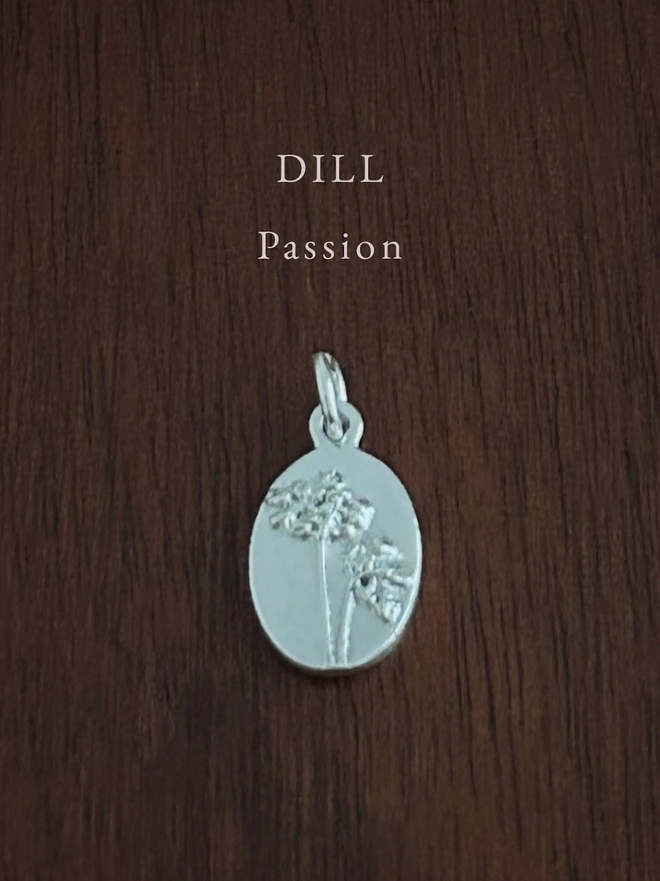 Dill Medal Charm ~ Sterling Silver