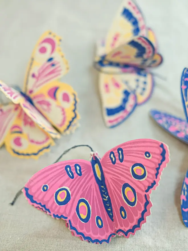 butterflies hanging paper ornament decorations