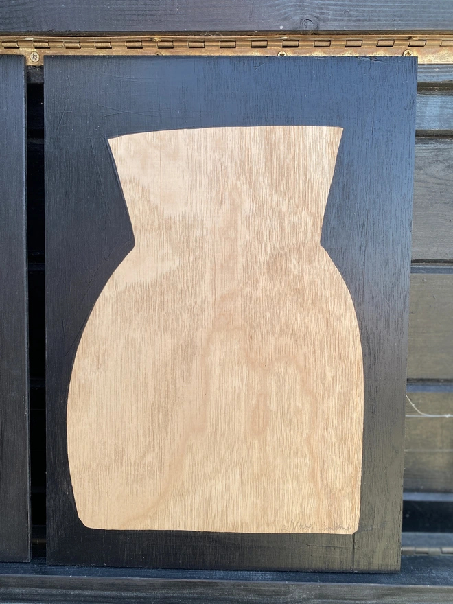 Vase Painting by Samantha Barnes, minimal art, scandi art