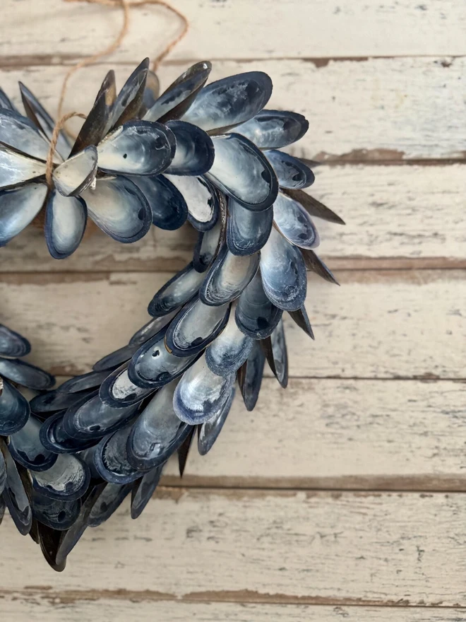 Heart Shaped Mussel Shell Wreath