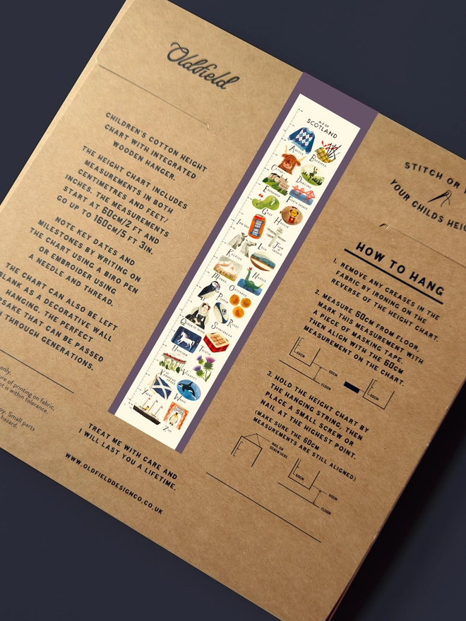 Scotland A-Z Height Chart Packaging