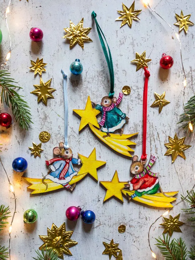 Wish on a Star ~ Hanging Wooden Decoration 3
