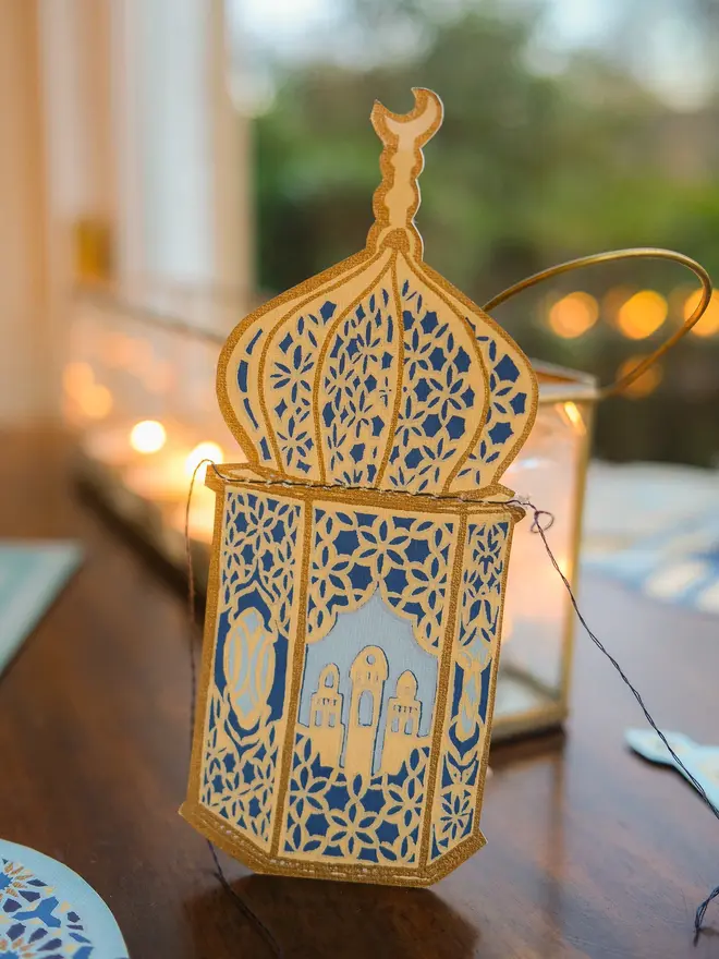 eid mubarak paper sewn garland