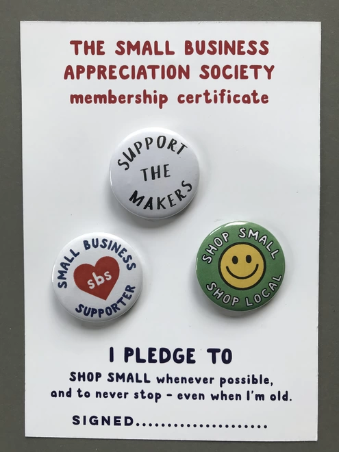 Badge Collection Small Businesses Support Makers Shop Small Mims & Family