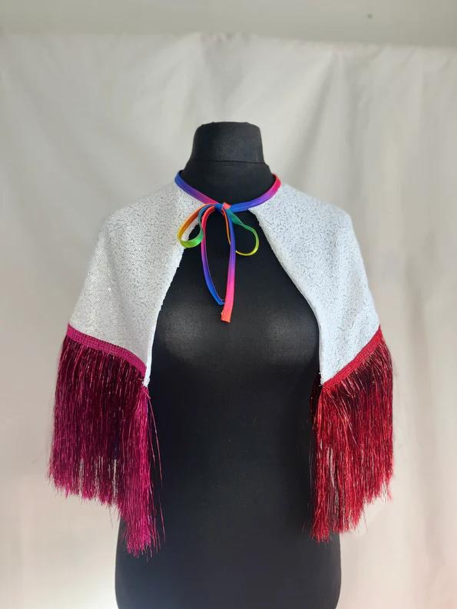 Bride rainbow cape