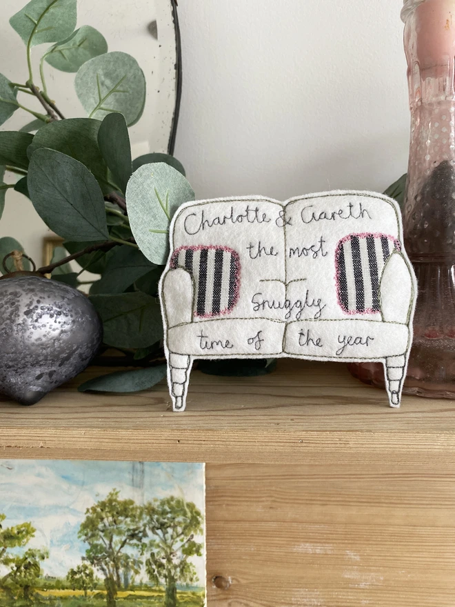 Personalised Christmas Sofa Decoration
