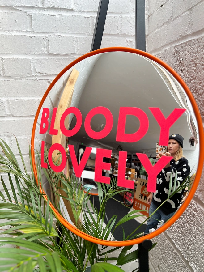 Convex painted mirror bloody lovely