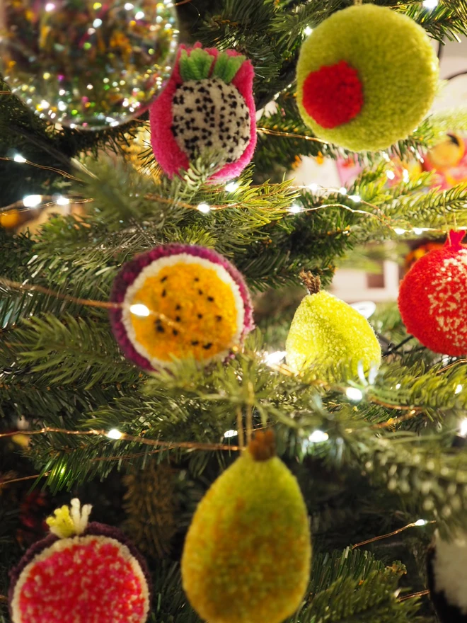 Pear Pom Pom Bauble 3