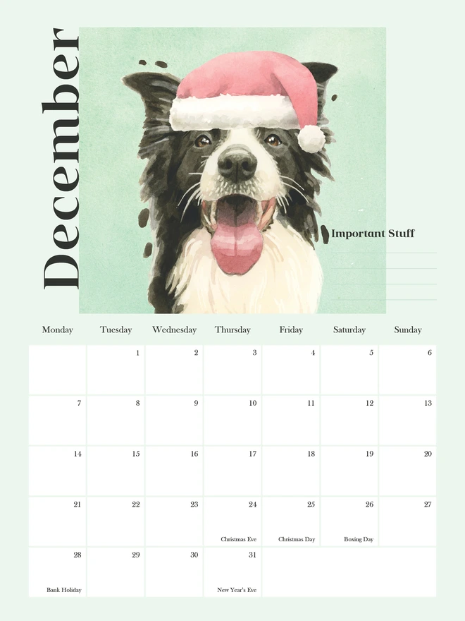 Preview of December's Page