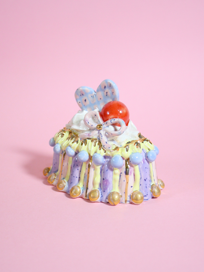 Sherbet Delight Ceramic Cake Sculpture