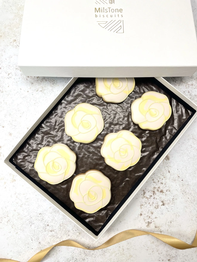 Peony Flower Biscuits Gift Box
