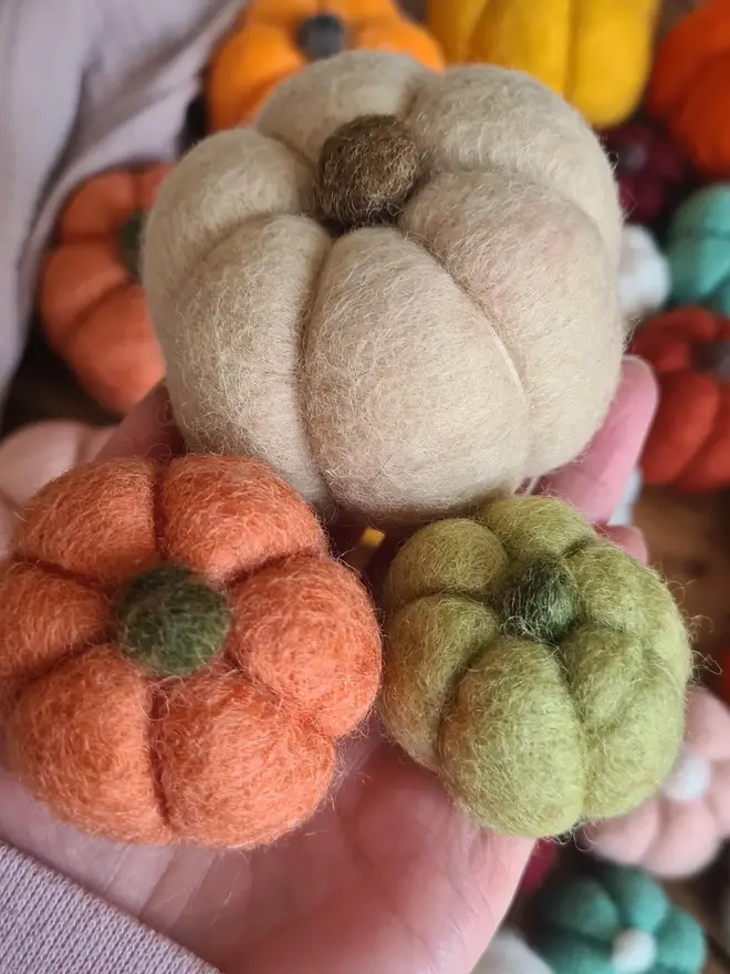 Felt Pumpkin Patch Decoration 