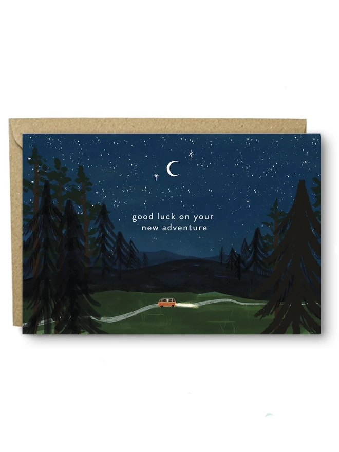  Good Luck on Your New Adventure Campervan Card