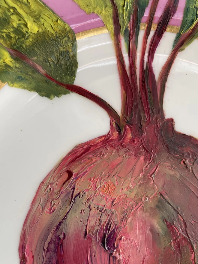 detail of beetroot painting