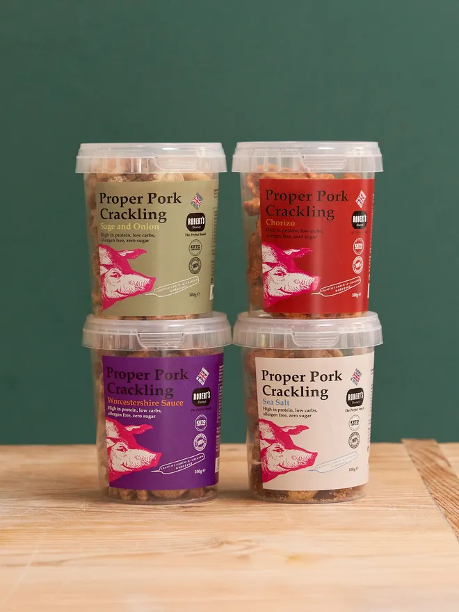Pork Crackling Bundle Pot 4 x 100g