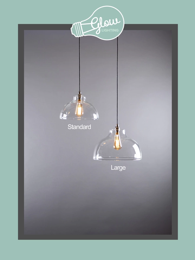 Nancy Handblown Clear Glass Pendant Lights