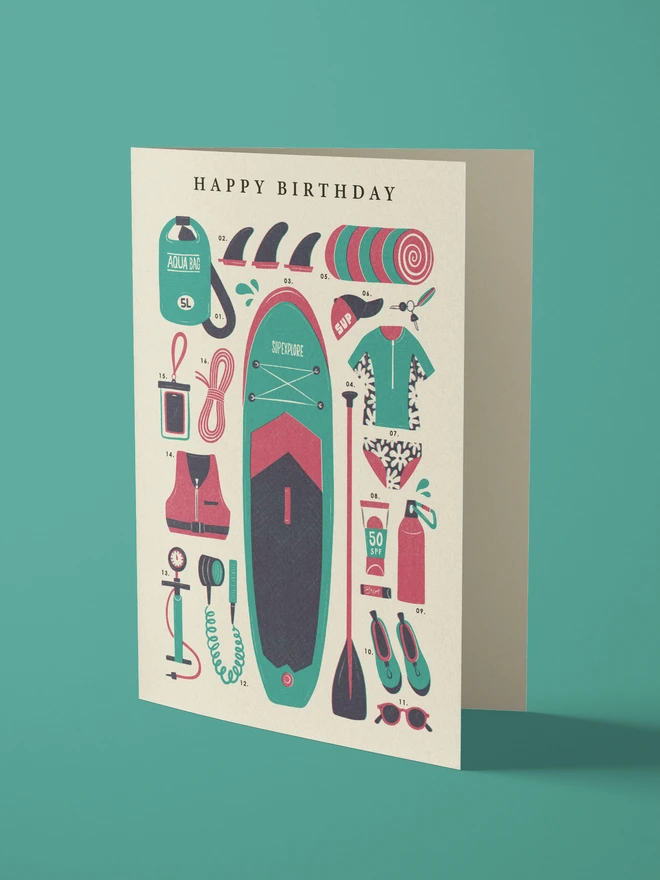 Paddle boarding card