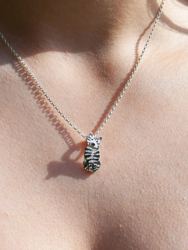 Tabby Cat Necklace