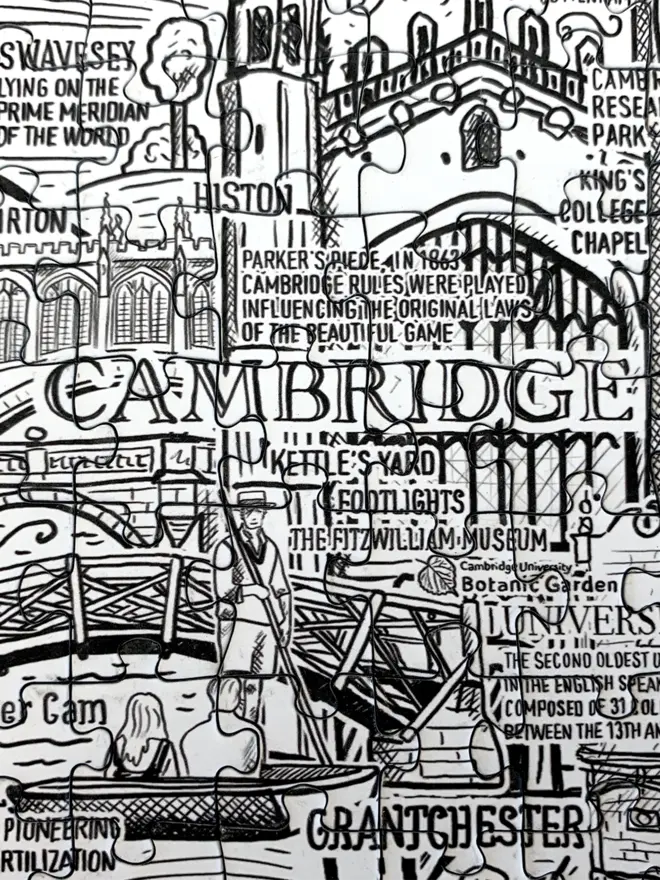 Cambridgeshire 100 piece jigsaw puzzle