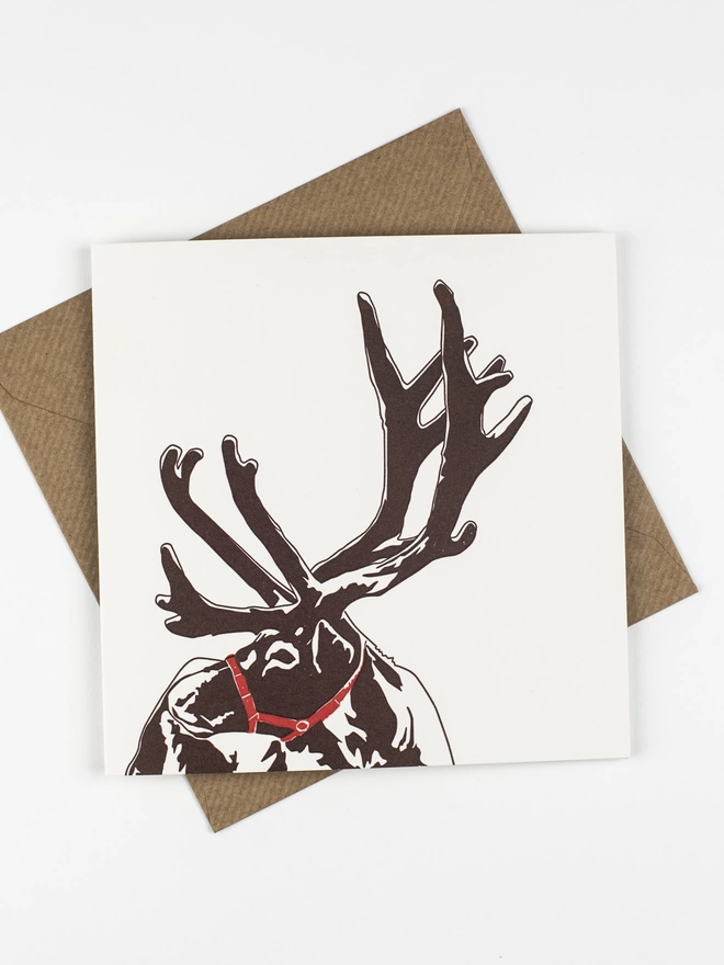 Front of the reindeer card