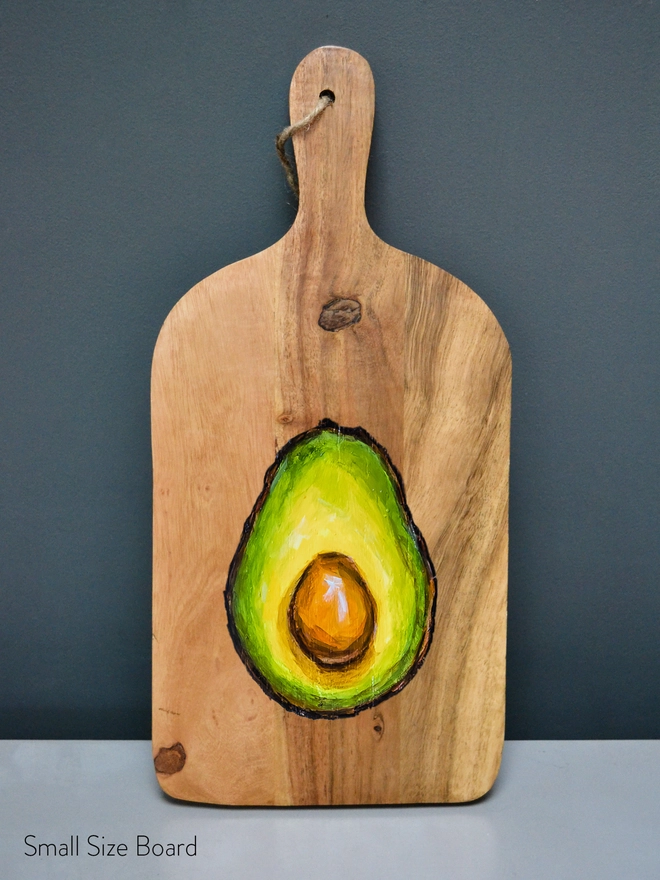 'Avocado' handpainted serving board