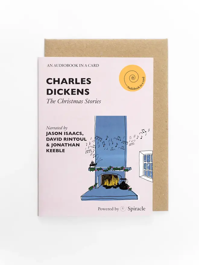 'Charles Dickens: The Christmas Stories' Audiobook Card, against a white background. 