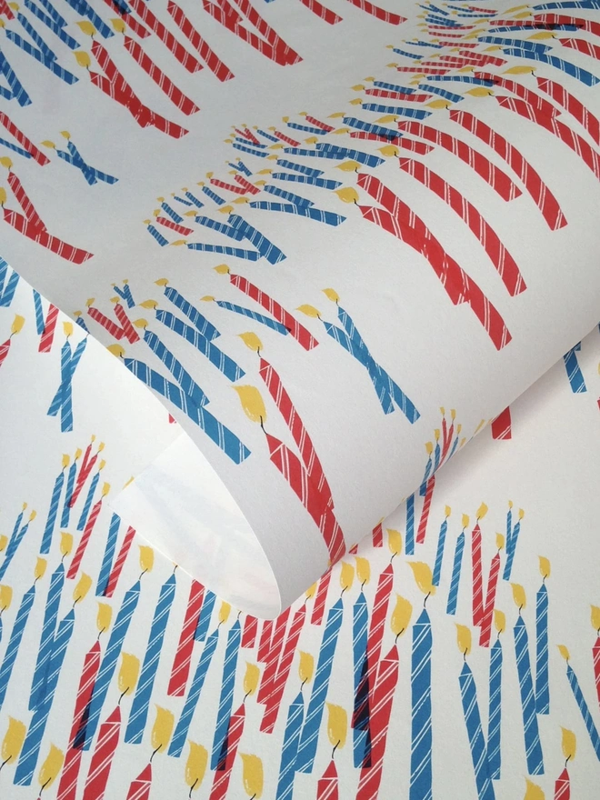 Birthday Candle Wrapping Paper (Candle bundle design)