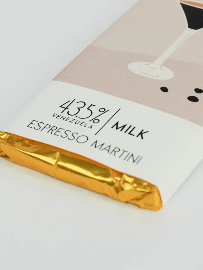 Espresso Martini Milk Chocolate Bar - 43.5% Venezuelan