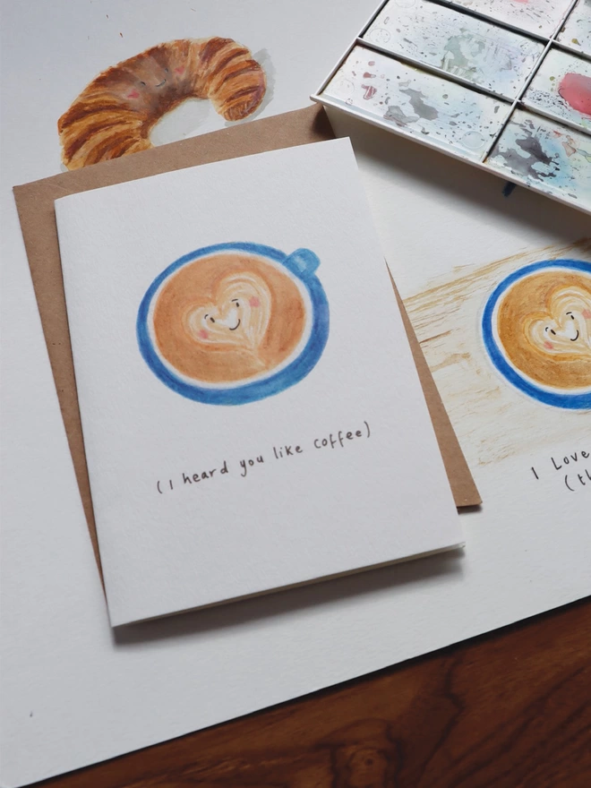 Joyful card for coffee lovers