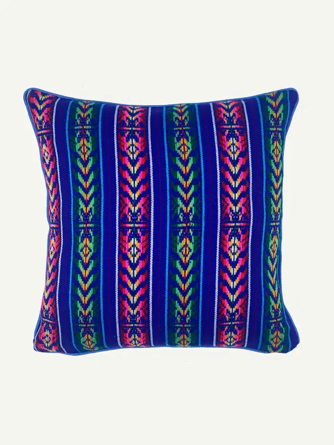 Mexican Cambaya Cushion Blue