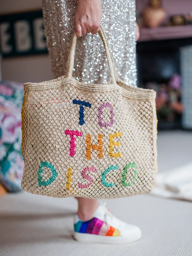 To the disco jute bag