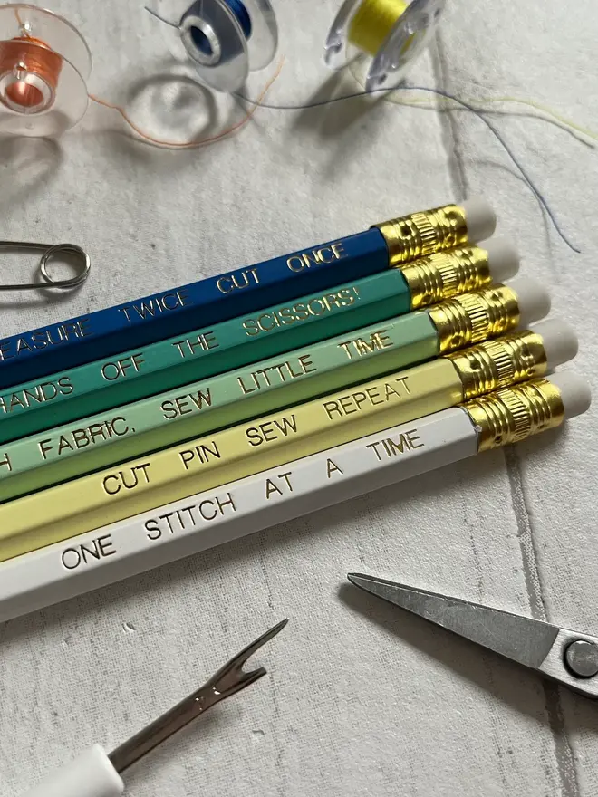 Sewing Themed Pencils (Set Of 5)