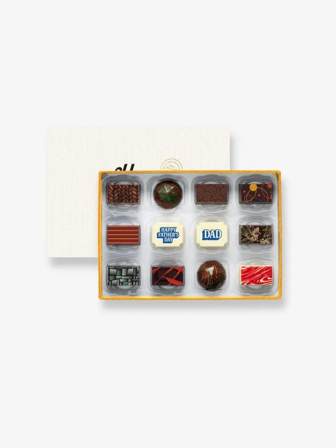 A box of 12 luxury chocolates for Father's Day
