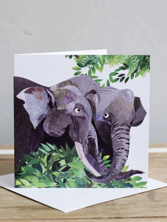 Personalised Elephant Love Greetings Card