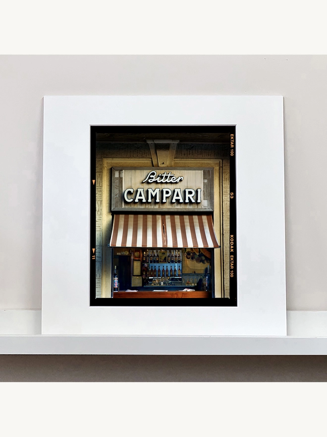 Bitter Campari artwork mounted square