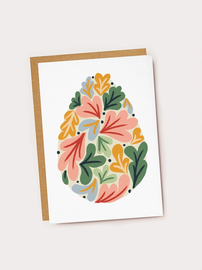 spring floral easter egg card