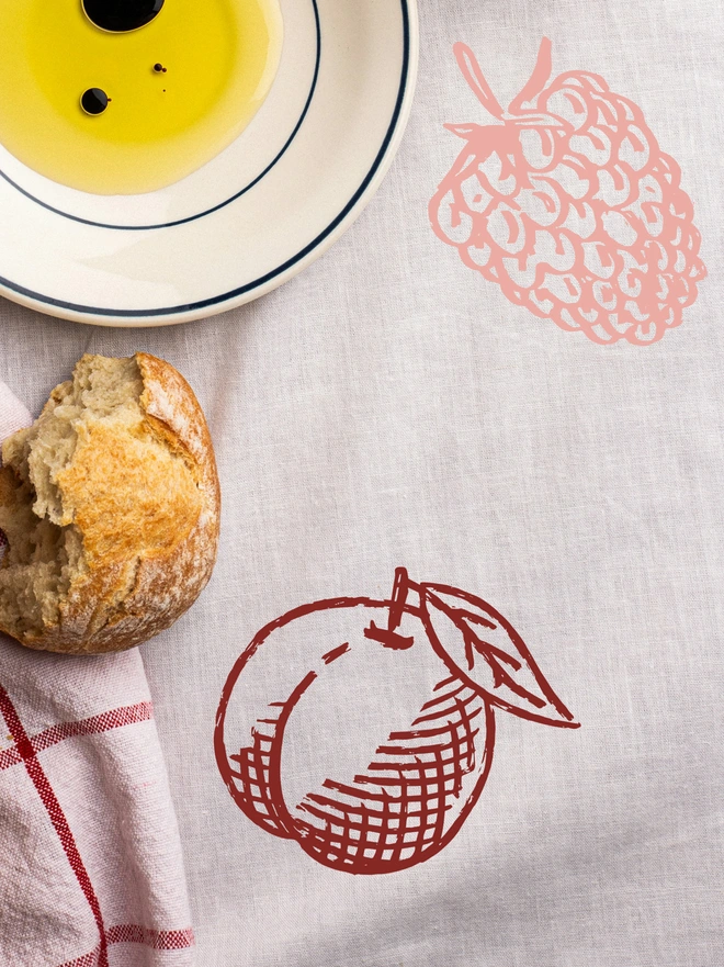 fruit tablescloth stickers
