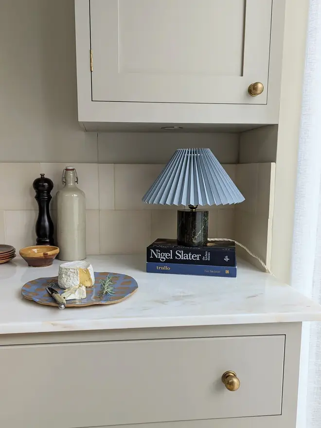Baby Blue Gingham Serving Platter