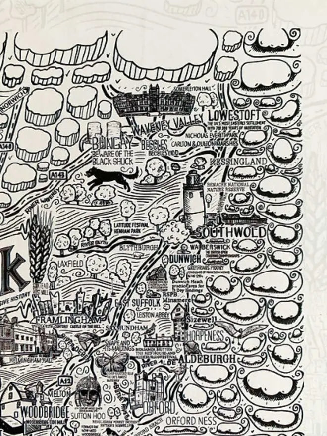 Suffolk Jigsaw Puzzle - 1000 Pieces Top Right