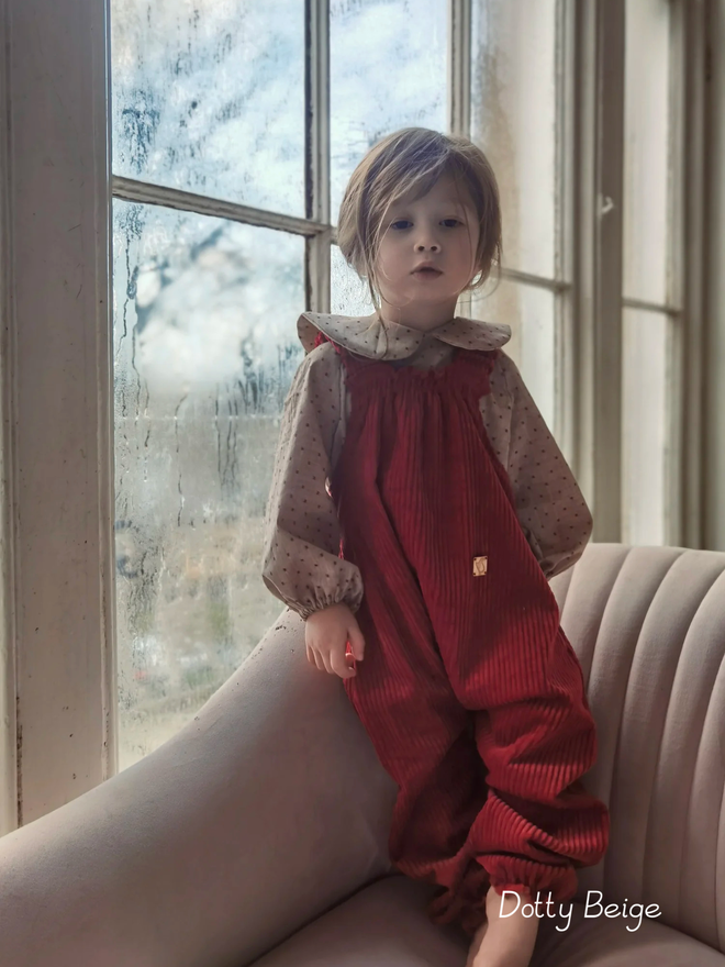 Kids' Organic Cotton Blouse Dress Peter Pan collars