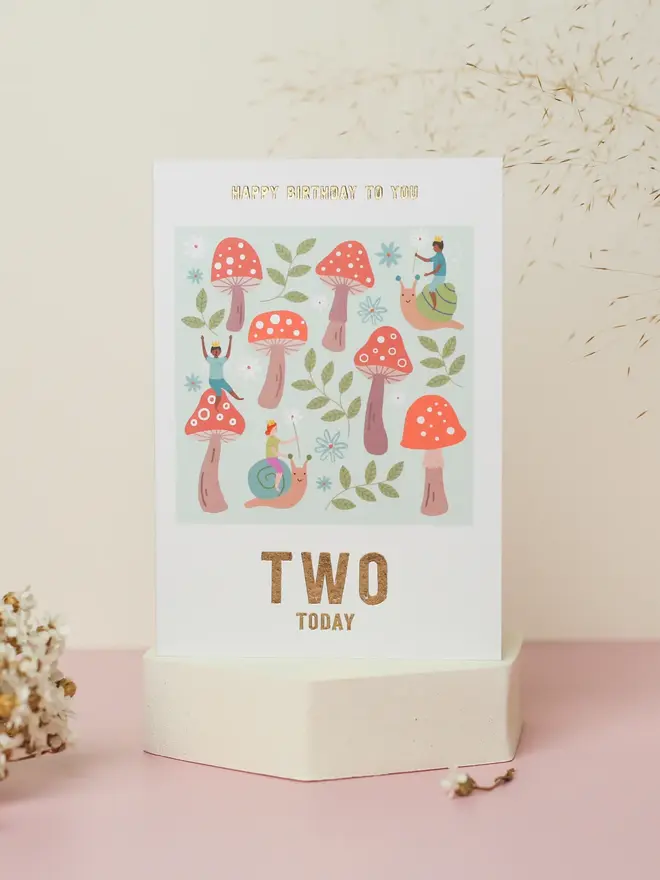 'Happy Birthday To You Two Today' Woodland 2nd Birthday Card