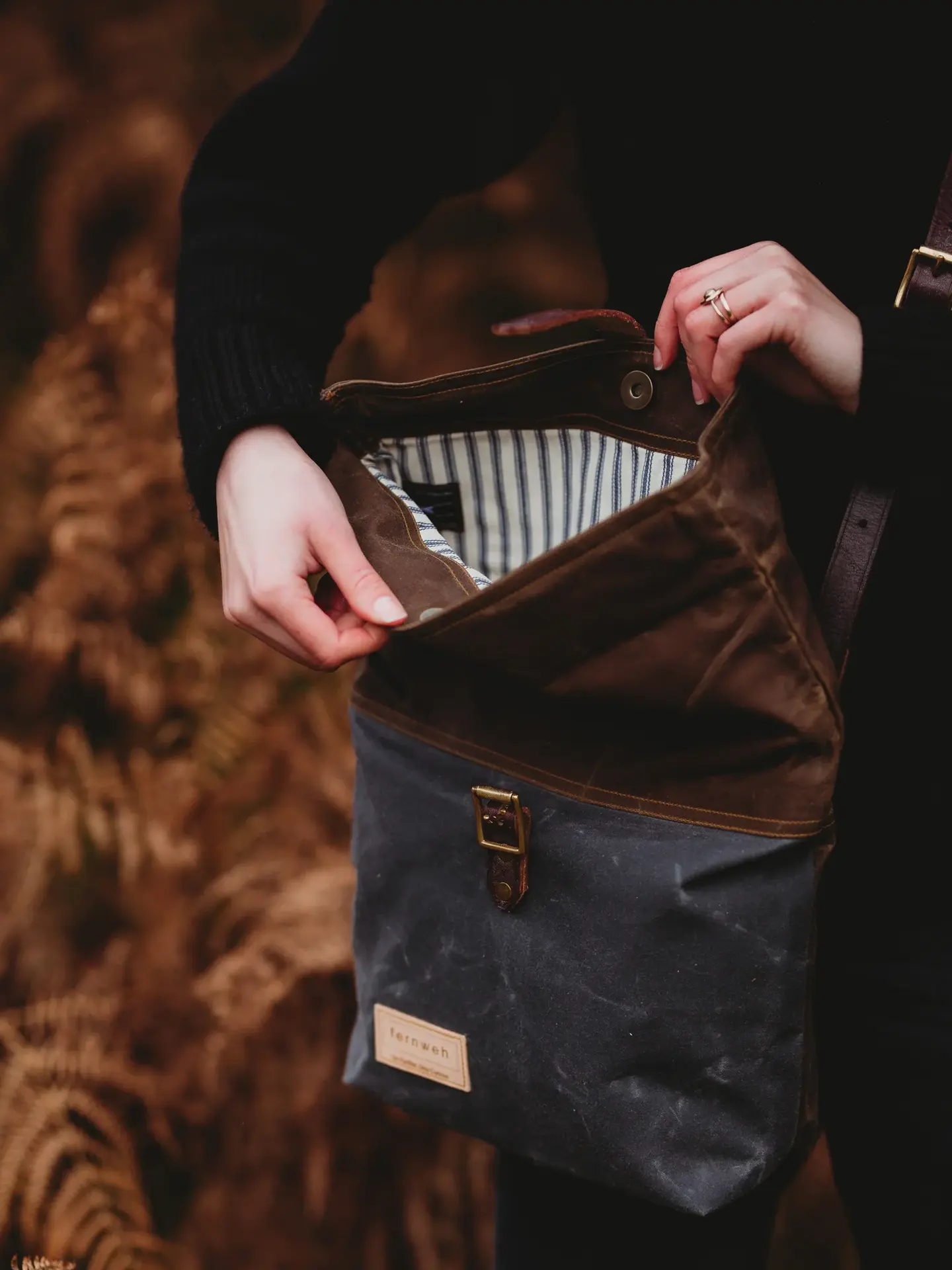 mini rolltop crossbody bag