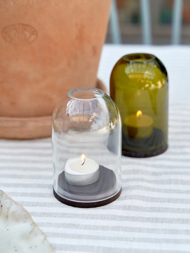 Dome tea light candle holder