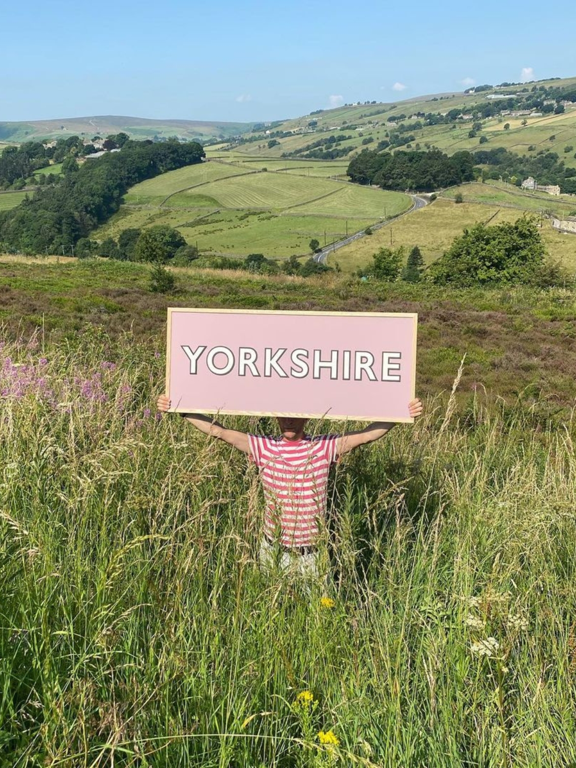 Handmade wooden location sign