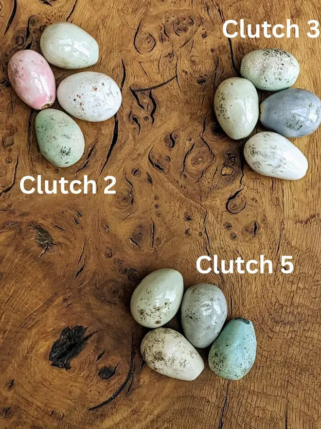 Ceramic Eggs (Clutch Of 4)