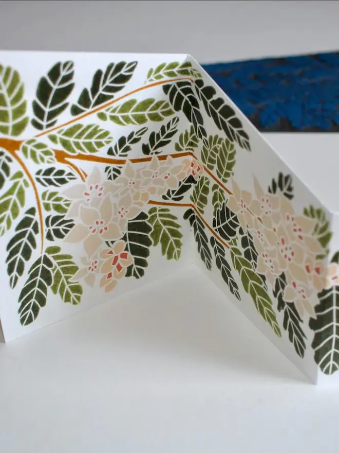 frankincense concertina christmas card