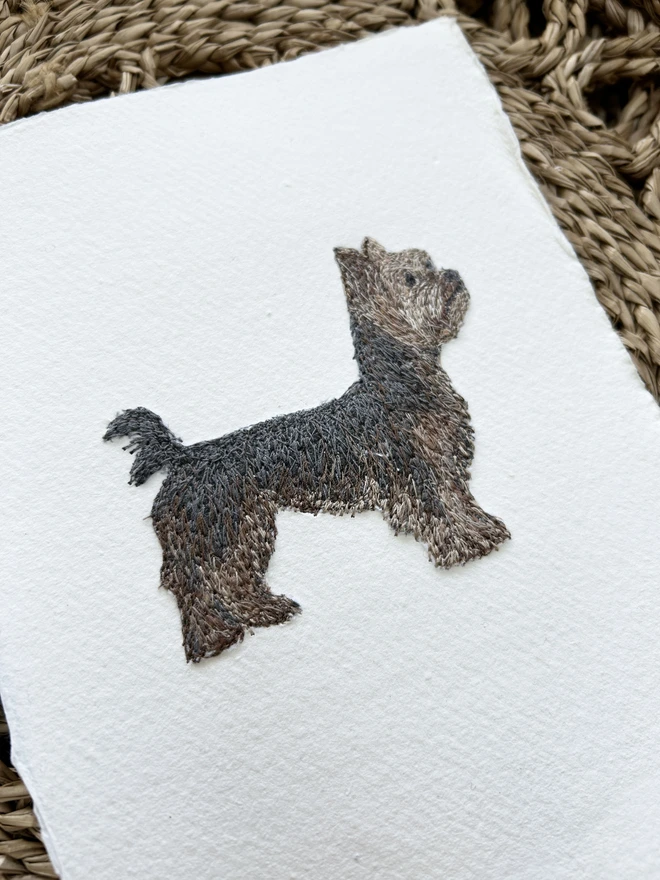 Attention Seeker Dog Embroidered Picture