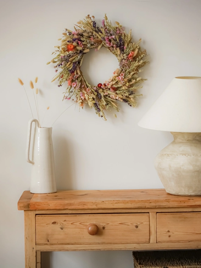 'Herdwick' Everlasting Dried Wreath