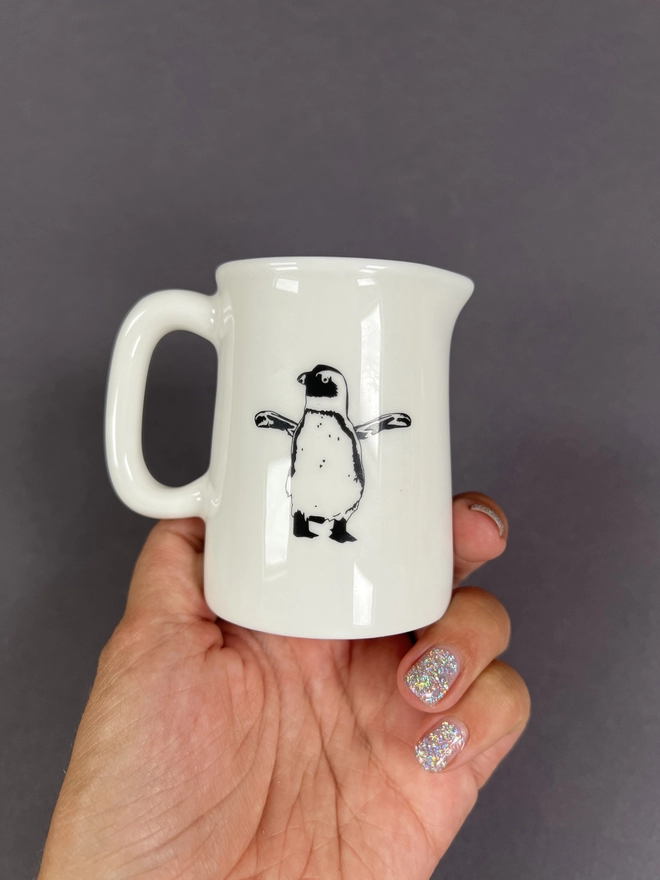 Back of the 1/4 pint jug showing the little African penguin